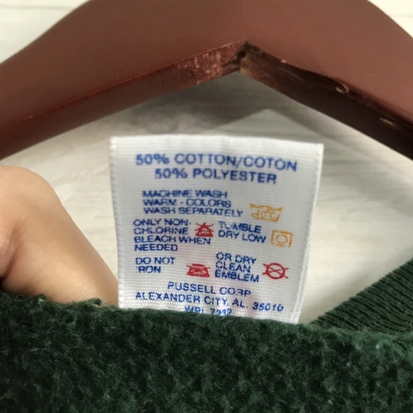 Jerzees Green Embroidered Mistletoe Sweater - Picture 4 of 6